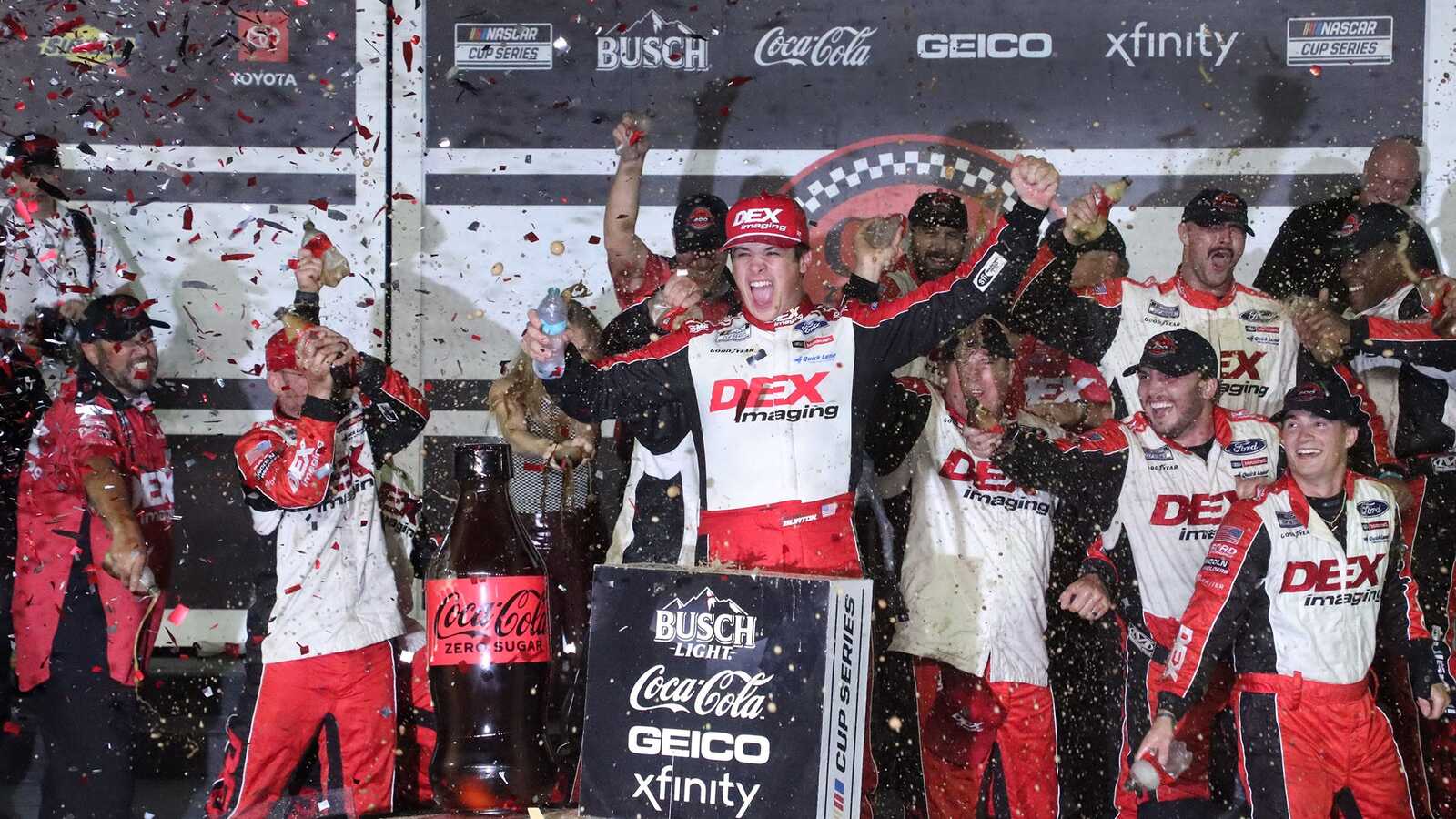 Harrison Burton Pulls Ultimate Upset, Gets 100th Win For Wood Brothers