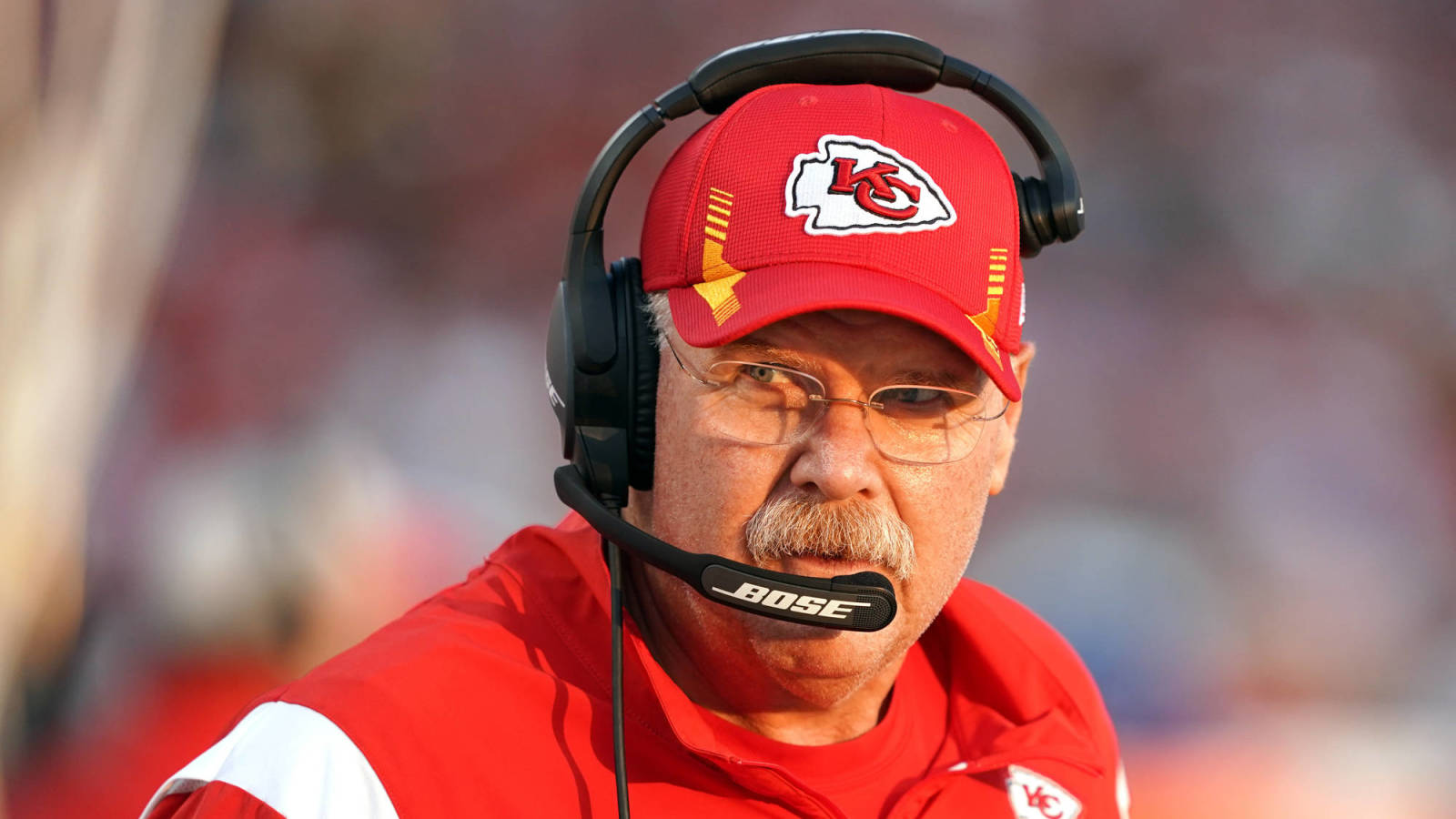  Andy Reid leaves stadium in ambulance as precaution after falling sick